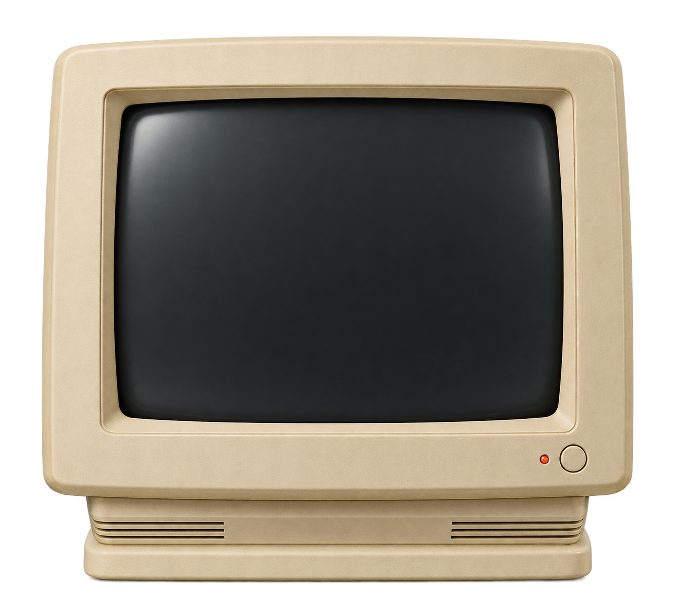 Cream-colored retro computer